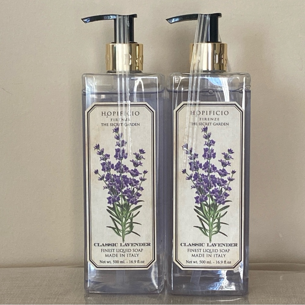 2 Pack HOPIFICIO Firenze Classic Lavender Finest Liquid Hand Soap 16.9 fl oz
